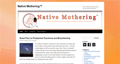 Desktop Screenshot of nativemothering.com